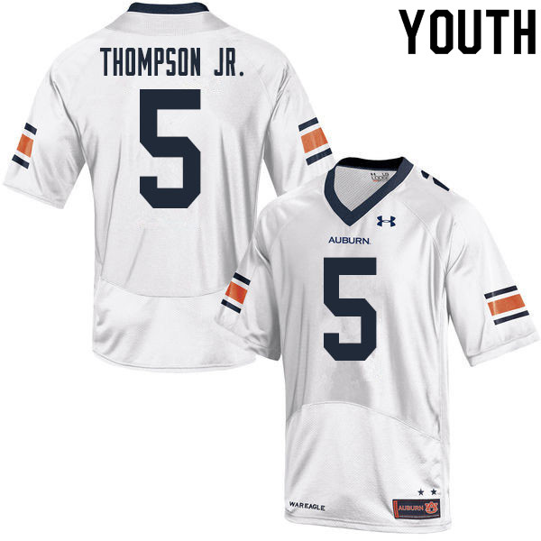 Youth #5 Chris Thompson Jr. Auburn Tigers College Football Jerseys Sale-White - Click Image to Close